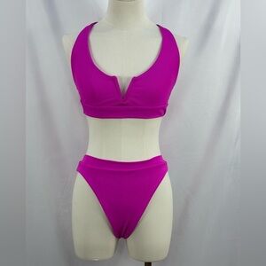 Hot Pink 2 Pc  Race back Bikini Set Size Small